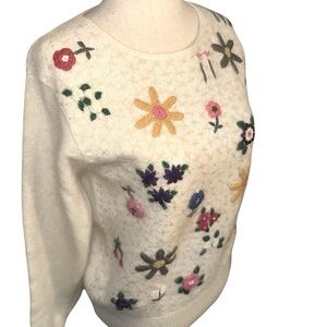 Bleyle Vintage Lambs Wool Angora Embroidered Sweater